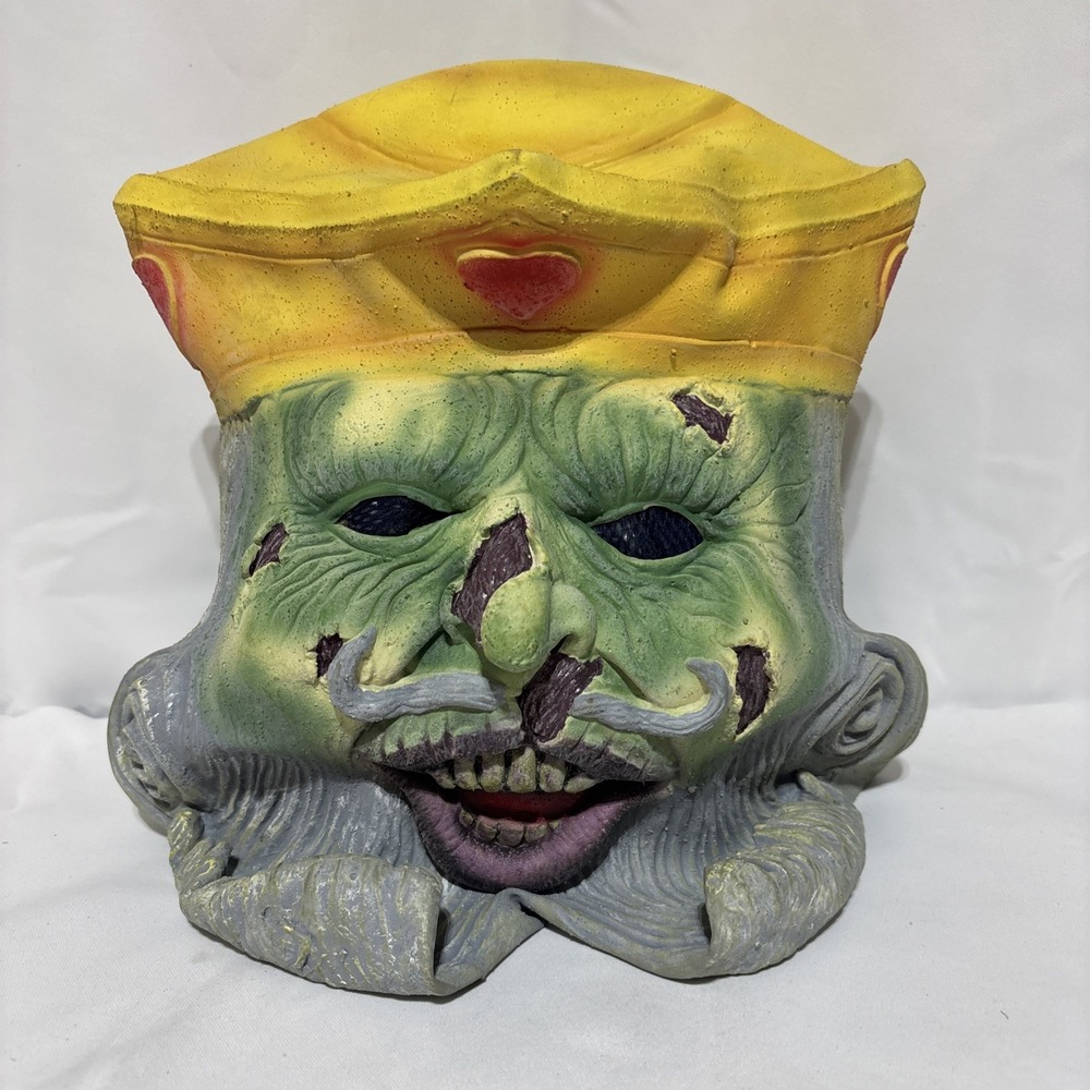 Rubies 1996 Halloween Mask Rare‎ Horror Cards Zombie King /Queen of Hearts Latex
